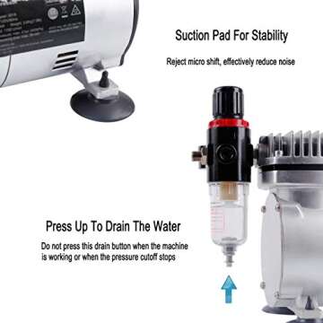 Quiet Airbrush Compressor for Artists & Hobbyists