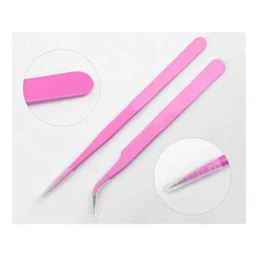 Shop Aoshang 2PCS Stainless Steel Tweezers for Beauty Needs