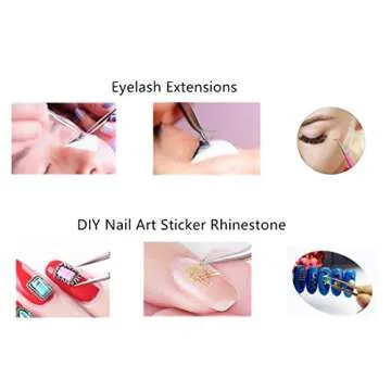 Shop Aoshang 2PCS Stainless Steel Tweezers for Beauty Needs