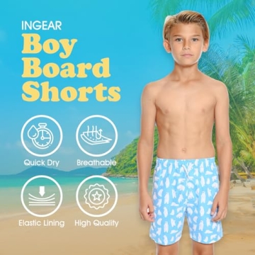 Boys Swim Trunks Quick-Dry with UPF 50+ Protection