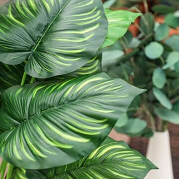 WUKOKU 27" Tall Fake Plants Faux Office Plants Artificial Plants Indoor for Home Kitchen Shelf Farmhouse Decor