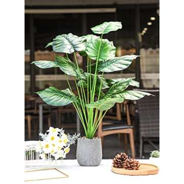 WUKOKU 27" Tall Fake Plants Faux Office Plants Artificial Plants Indoor for Home Kitchen Shelf Farmhouse Decor