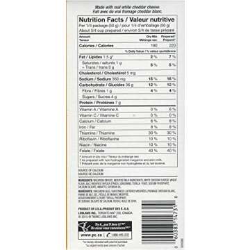 Presidents Choice White Cheddar Deluxe Macaroni & Cheese Dinner (3 Boxes) 200g {Imported from Canada}