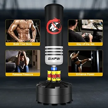 GIKPAL Freestanding Punching Bag for MMA Muay Thai Fitness