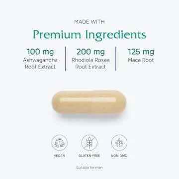 Vitanica Adrenal Assist Vegan Adrenal Support 180 Count
