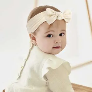 Lanmerry Hairband with Bows for Baby Girls - 3 Pack
