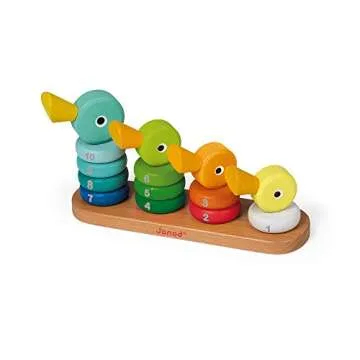 Janod Zigolos Duck Family Stacking Toy for Kids