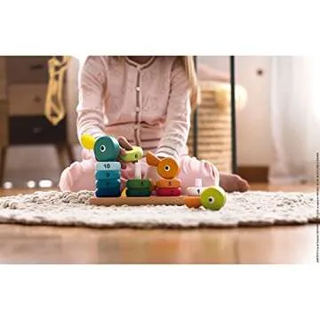 Janod Zigolos Duck Family Stacking Toy for Kids