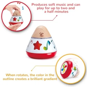 Hape E0332 Rotating Baby Music Box - Spin & Play