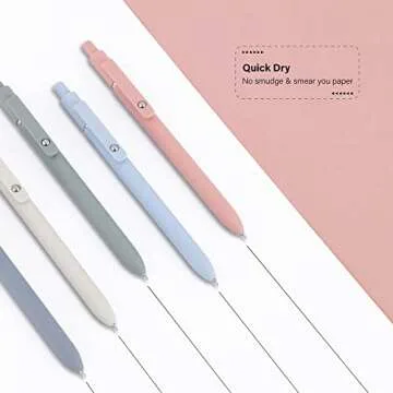 FIOVER Gel Pens,10pcs 0.5mm Quick Dry Black Ink Fine Point Smooth Writing Pens High-End Series Ballpoint for Office School Supplies(Morandi & Retro)