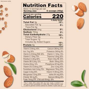 Else Nutrition Plant-based Kids Protein Shake, Kids Protein Powder for Ages 2-12. Dairy-free First Kids Complete Nutrition Shake with plant protein and 25 Vitamins & Minerals, Vanilla, 1- Pack