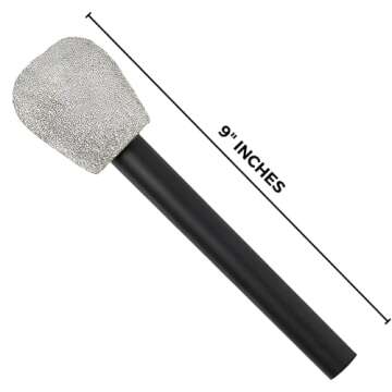 Rubies 80's Glitter Microphone for Costumes and Parties