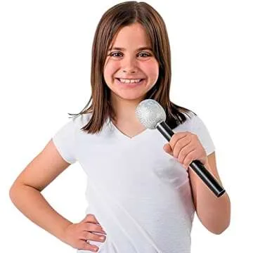 Rubies 80's Glitter Microphone for Costumes and Parties
