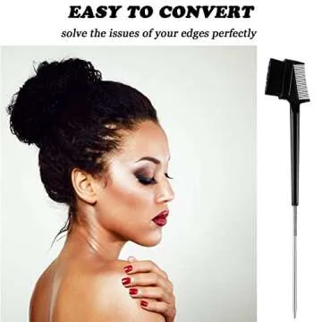 6 Pieces Hair Styling Set: Double-Sided Rat Tail Comb, Natural Eyebrow Brushes for Women and Girls