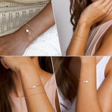 Trendy ZOERAY Initial Heart Bracelet for Women