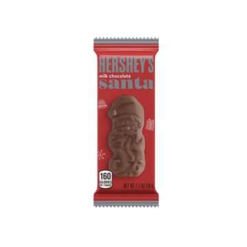Hersheys Milk Chocolate Santa Bar, 6-Count of 1.2-Ounce bars, 7.2-Ounce Package