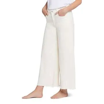 Current/Elliott Women's Cropped Jean in White The Dusty in Blackout, Limestone, 27