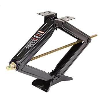 ROCKMAN RV Camper Trailer Stabilizer Leveling Scissor Jacks w/Socket & Level 24" 5000lbs Set 2