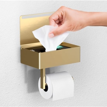 Stylish Day Moon™ Toilet Paper Holder with Shelf