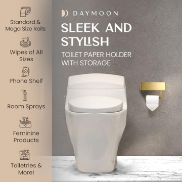Stylish Day Moon™ Toilet Paper Holder with Shelf