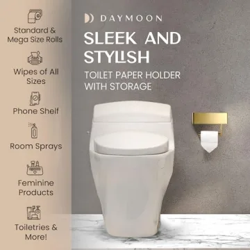 Stylish Day Moon™ Toilet Paper Holder with Shelf