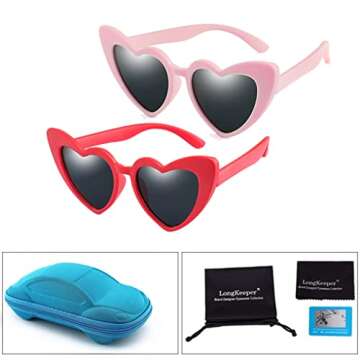 Unbreakable Polarized Kids Sunglasses in Pink & Red