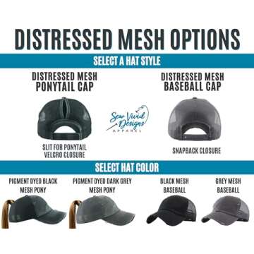 Beach Babe Hat with Palm Tree | Distressed Baseball Cap