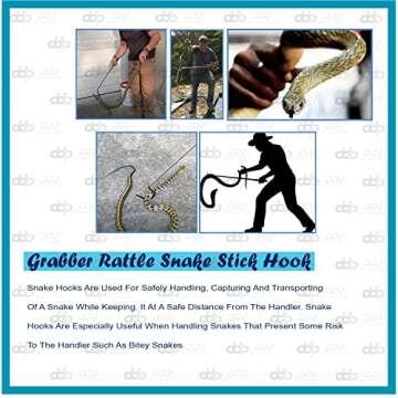 DDP 30" Heavy Duty Snake Hook - Essential Tool for Safe Reptile Handling