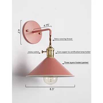 iYoee Wall Sconce with On Off Switch for Elegant Lighting