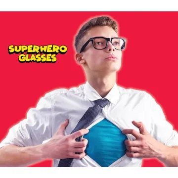 Kangaroo Black Fake Glasses for Superhero Costumes