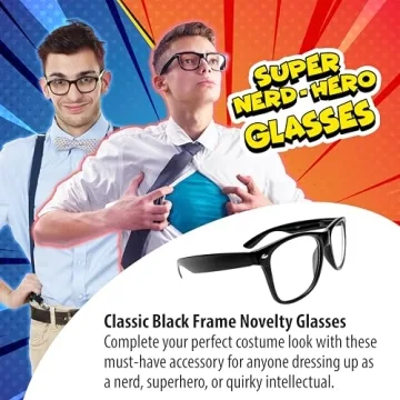 Kangaroo Black Fake Glasses for Superhero Costumes