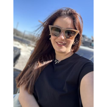 Trendy Oversized Cat Eye Sunglasses Women UV402 Protection