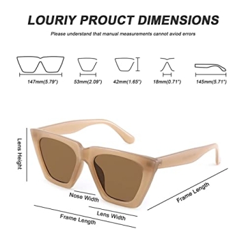 Trendy Oversized Cat Eye Sunglasses Women UV402 Protection