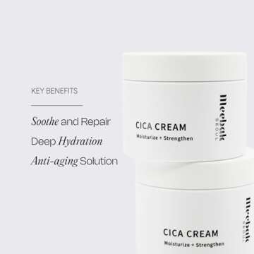 Meebak Cica Cream | Daily Repair Moisturizer with Niacinamide, Ceramide, & Retinol | Deep Hydration & Soothing | Locks in Moisture | Suitable for Sensitive Skin