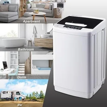 Portable Washing Machine with 10 Programs & LED Display