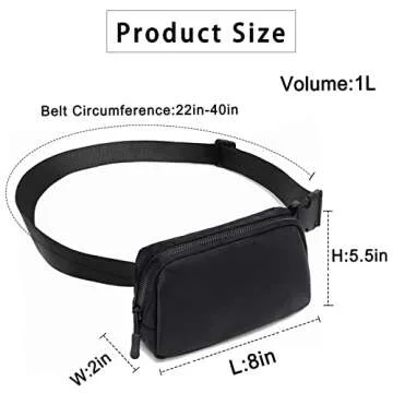 Amazerbst Waterproof Fanny Pack - Adjustable & Stylish