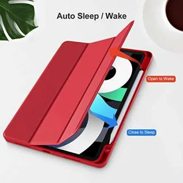 Akkerds iPad Air Case with Pencil Holder & Auto Sleep
