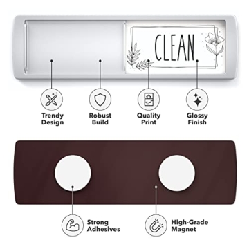 Stylish Dishwasher Magnet Clean Dirty Sign for Kitchen Organization