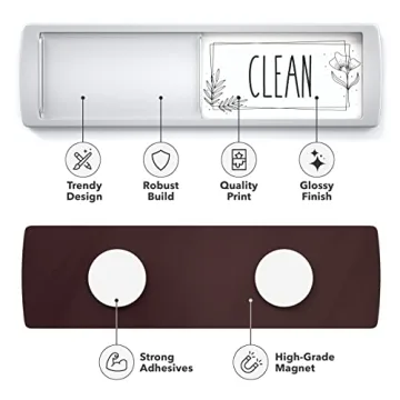 Stylish Dishwasher Magnet Clean Dirty Sign for Kitchen Organization