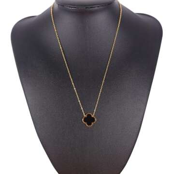 BEAIG Elegant Four Leaf Clover Necklace for Lucky Charm