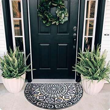 Stylish Front Door Mat - Durable and Low Profile Doormat