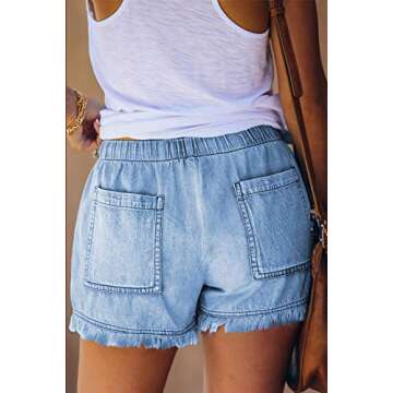 Trendy YOCUR Drawstring Jean Shorts for Women 2024