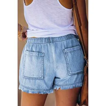 Trendy YOCUR Drawstring Jean Shorts for Women 2024