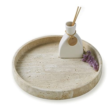 Elegant Travertine Marble Vanity Tray for Chic Decor