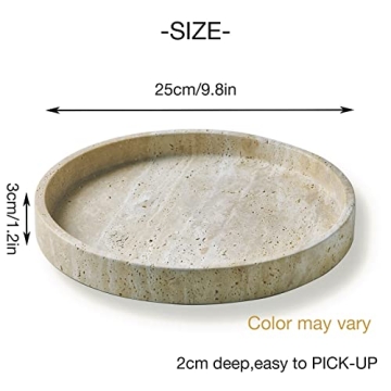 Elegant Travertine Marble Vanity Tray for Chic Decor