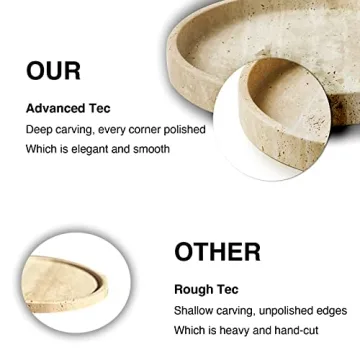 Elegant Travertine Marble Vanity Tray for Chic Decor