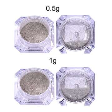 Born Pretty 8 Box Shinning Mirror Nail Glitter Powder Gorgeous Nail Art Chrome Pigment Glitters 8 Colors