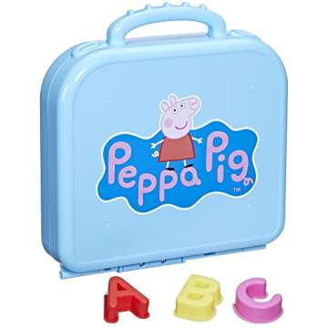 Peppa Pig Peppa’s Alphabet Case, ABC Learning Toys, Puzzle Preschool Games for Classroom, Back to School Gifts for Kids, Ages 3+