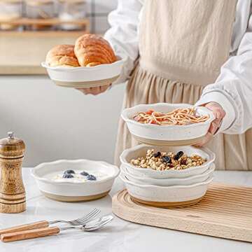 HVH Ceramic Pot Pie Pans Set of 6, 6 Inch Pie Pan, Mini Pie Tins for Dessert Kitchen, Non-Stick Pot ...