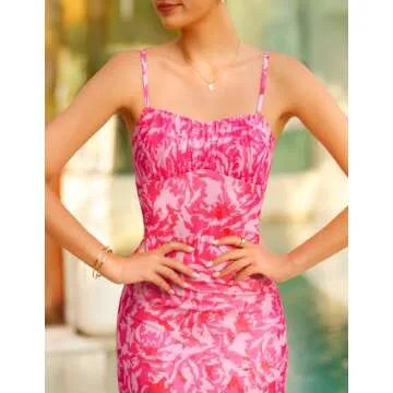 Stylish ZESICA Floral Maxi Dress for Summer Events